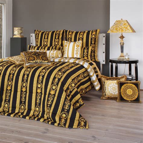 versace bed cover black and gold|Versace bed comforter.